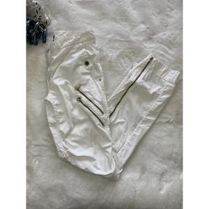 Armani Exchange Women White Cotton Pants